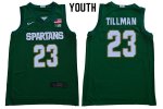 Youth Michigan State Spartans NCAA #23 Xavier Tillman Green Authentic Nike 2019-20 Stitched College Basketball Jersey TH32E21QK